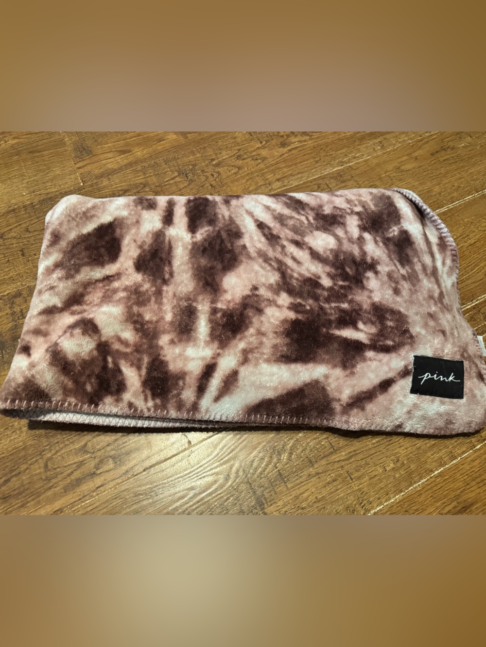 Pink Victorias Secret tie-dye Sherpa throw blanket 50 x 60